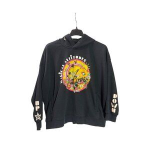 Scotch & Soda Oversized Hoodie Magical Altitudes Love Graphic Print Black XL